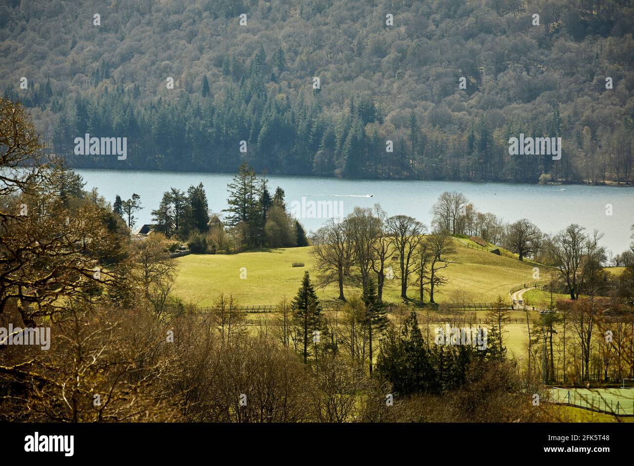 Windermere nel Parco Nazionale del Distretto dei Laghi di Cumbria Foto Stock