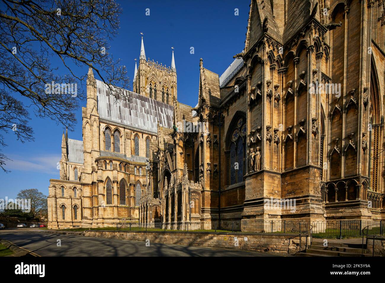Lincoln, Lincolnshire, East Midlands, Chiesa della Cattedrale della Beata Vergine Maria di Lincoln Foto Stock