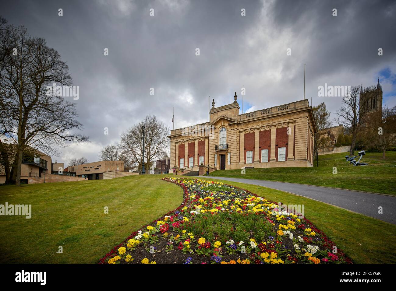 Lincoln, Lincolnshire, East Midlands, Terrace Gardens, Usher Gallery, Foto Stock