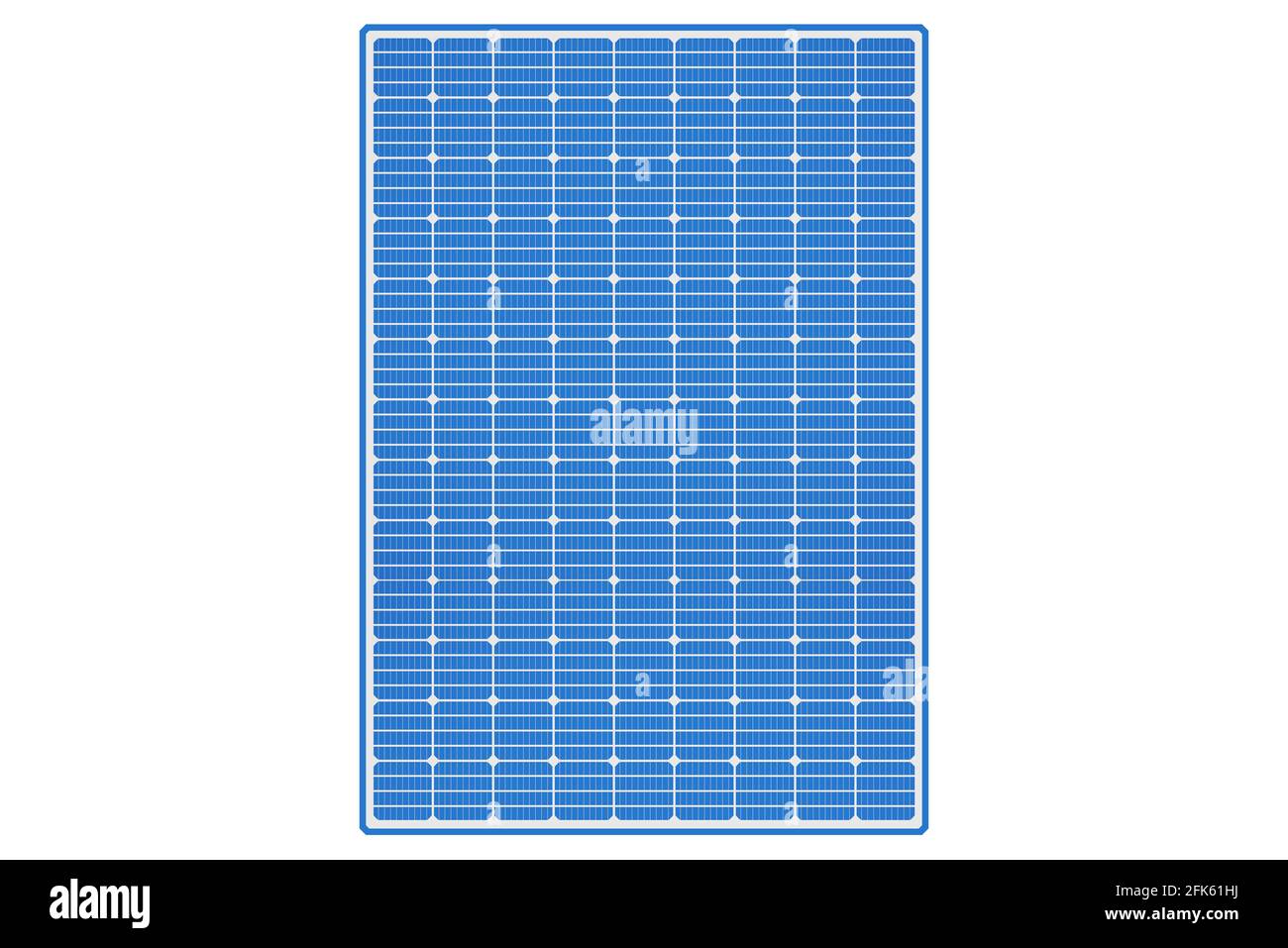 Pannello solare su sfondo bianco. Concetto di fonti energetiche rinnovabili e fotovoltaiche Foto Stock