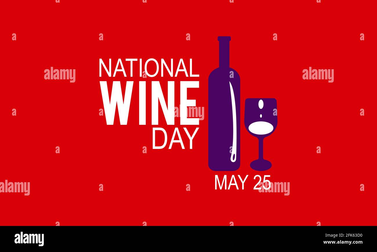 Concetto di festa nazionale del vino di maggio. Banner, Poster Giornata Nazionale del vino modello Vector festa. Illustrazione Vettoriale