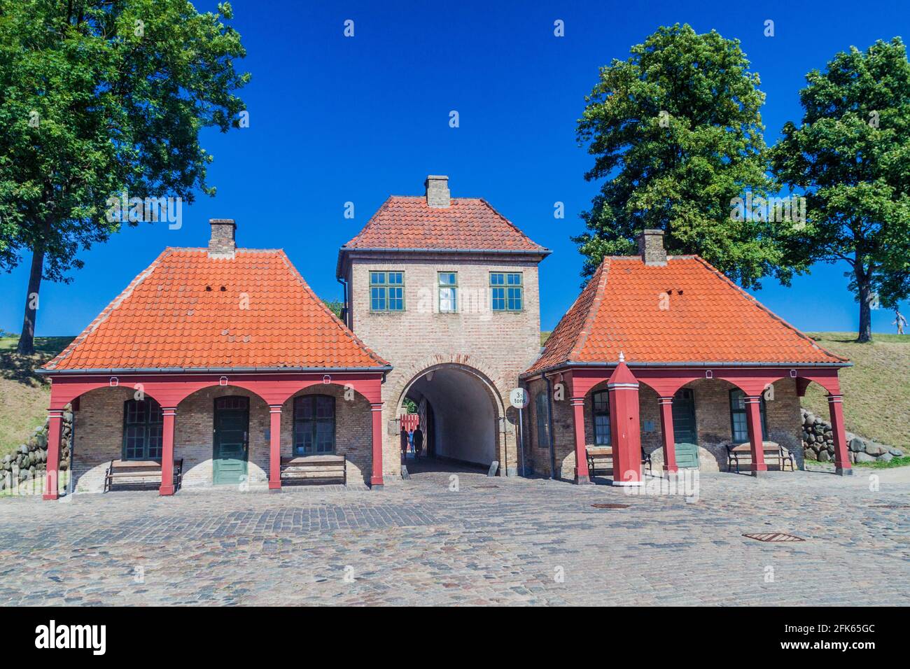 Porta Nord della Cittadella di Kastelelt a Copenhagen, Danimarca Foto Stock
