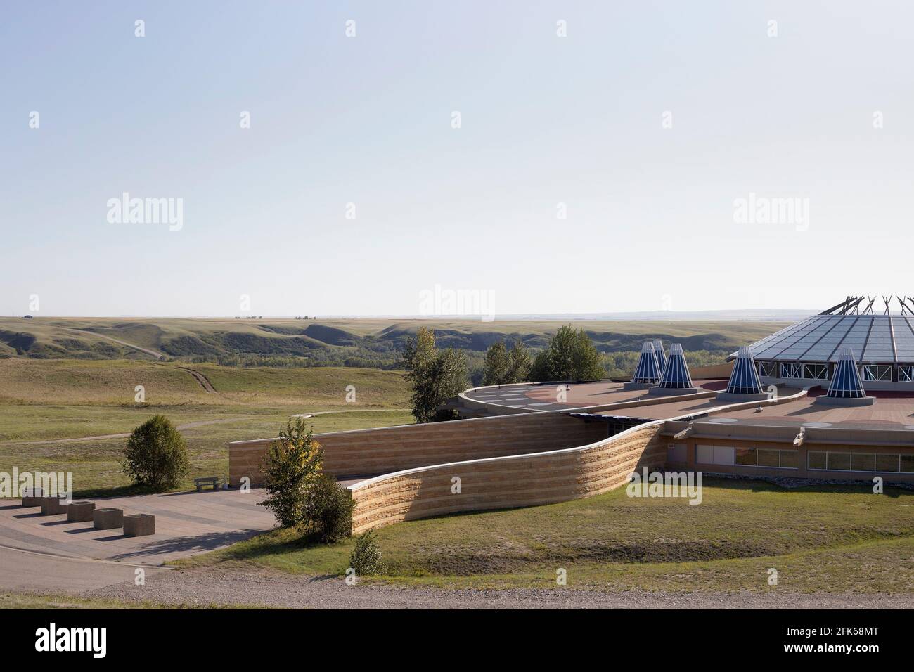 Blackfoot Crossing Historical Park, museo di lingua, cultura e tradizioni siksika in Canada, nel luogo in cui il trattato 7 è stato firmato nel 1877 Foto Stock