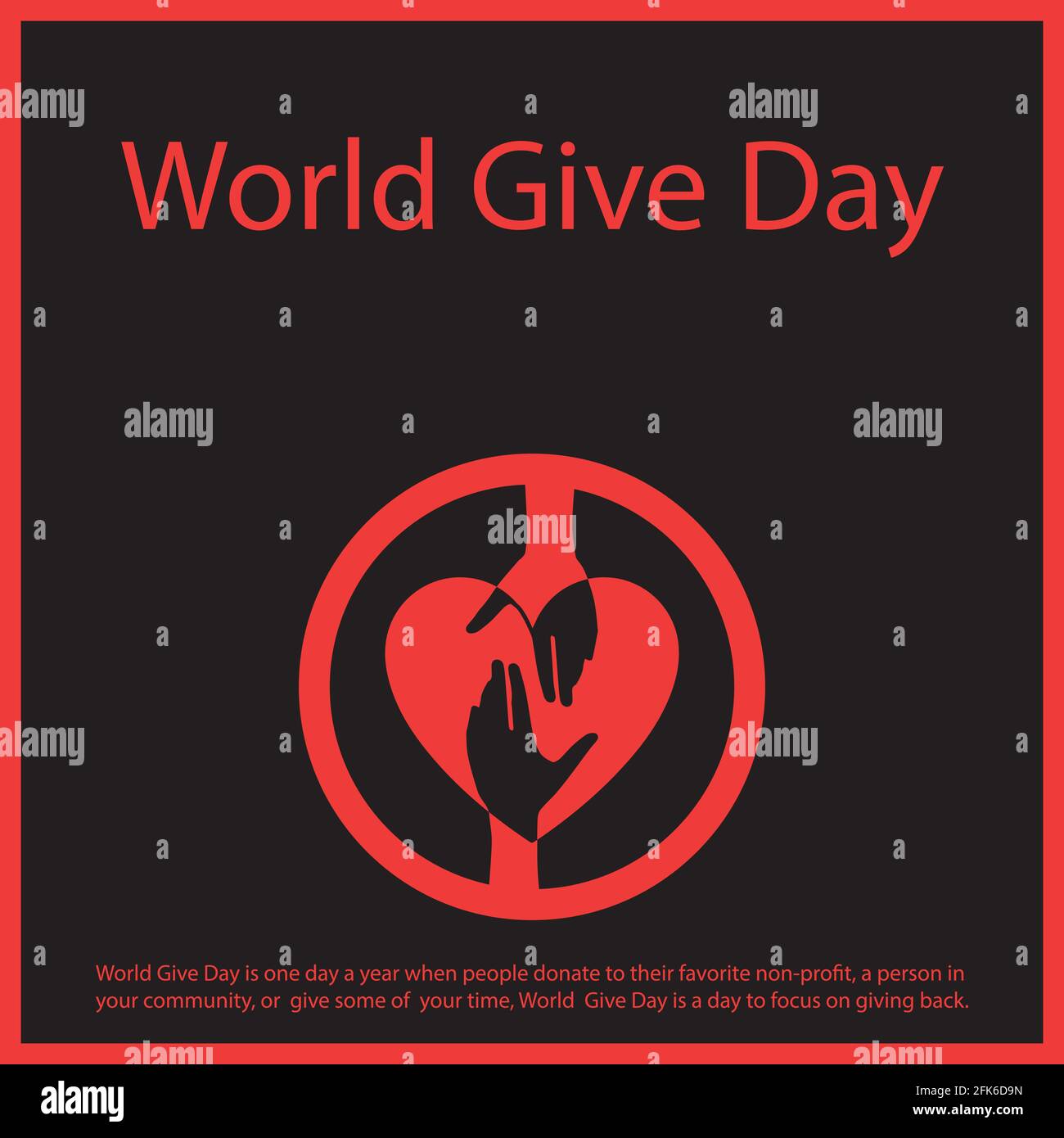 World Give Day è un giorno all'anno in cui le persone donano al loro preferito no-profit, una persona nella tua comunità, o dare un po 'del tuo tempo, mondo dare da Illustrazione Vettoriale