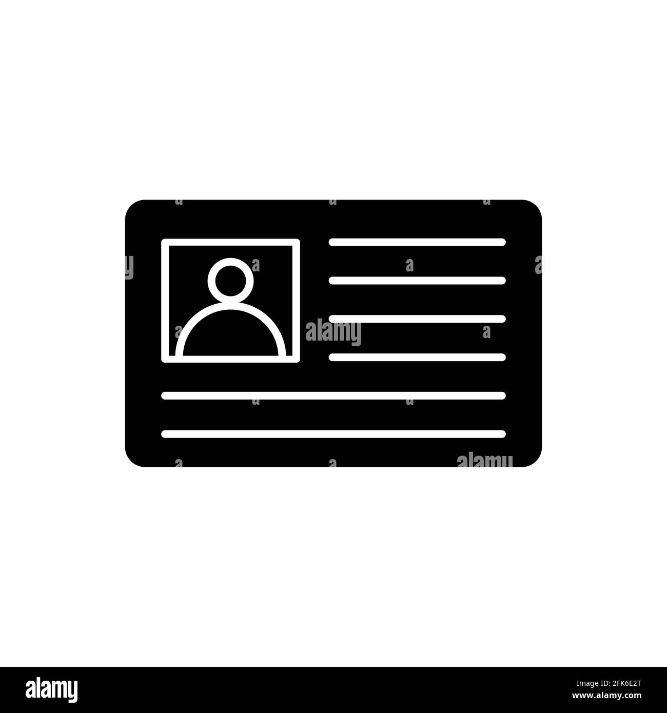 Scheda impiegato del dipendente, vcard, illustrazione dell'icona vettoriale della carta d'identità per la grafica, logo, sito Web, social media, app mobile, interfaccia utente Illustrazione Vettoriale