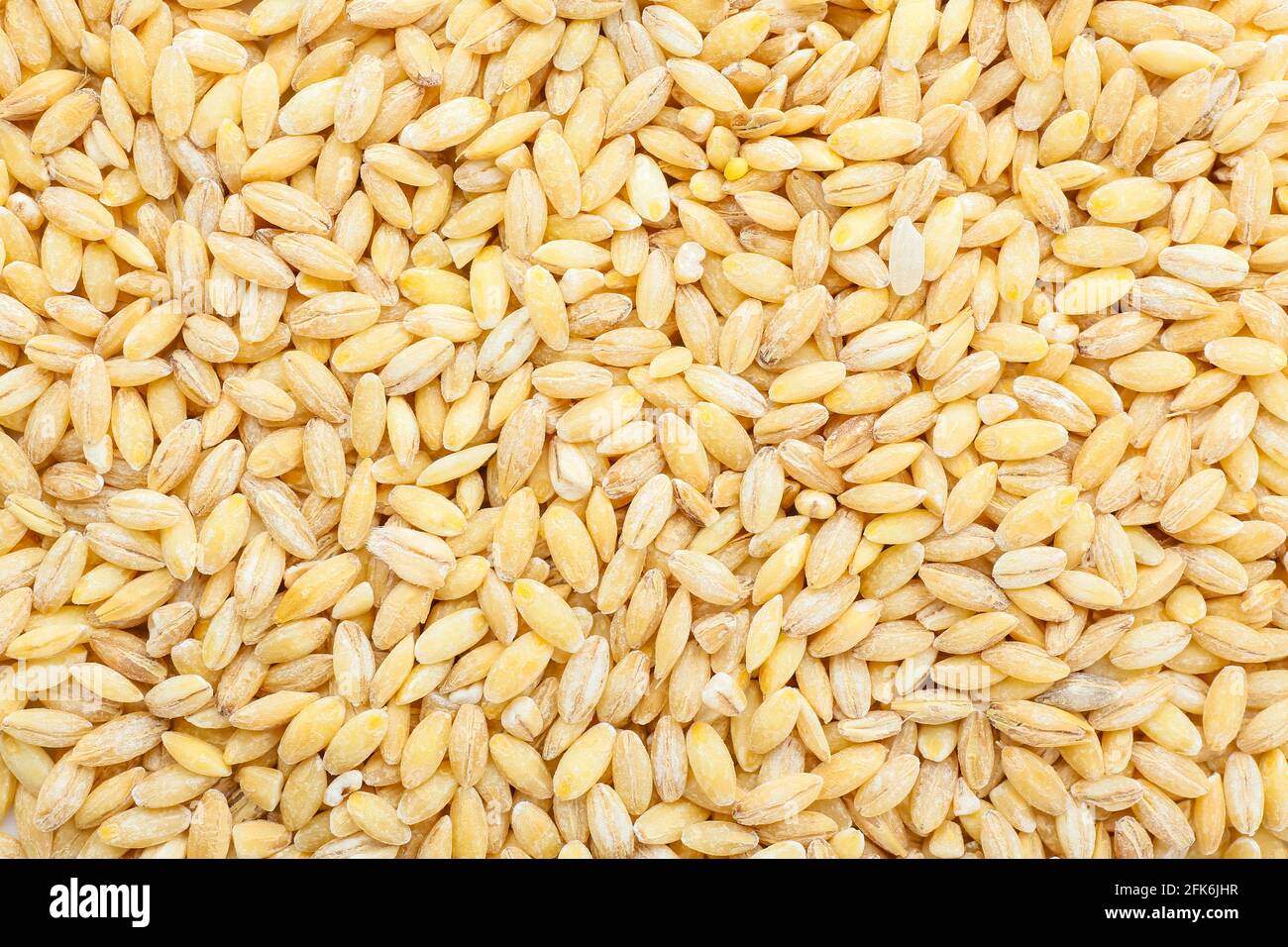 Cumulo di orzo perlato asciutto come sfondo Foto Stock