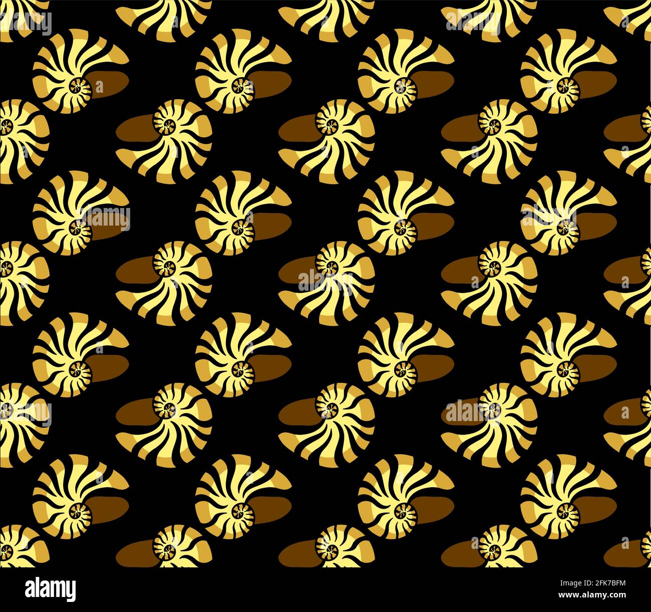 molluschi senza cuciture con guscio a spirale, Illustrazione Vettoriale