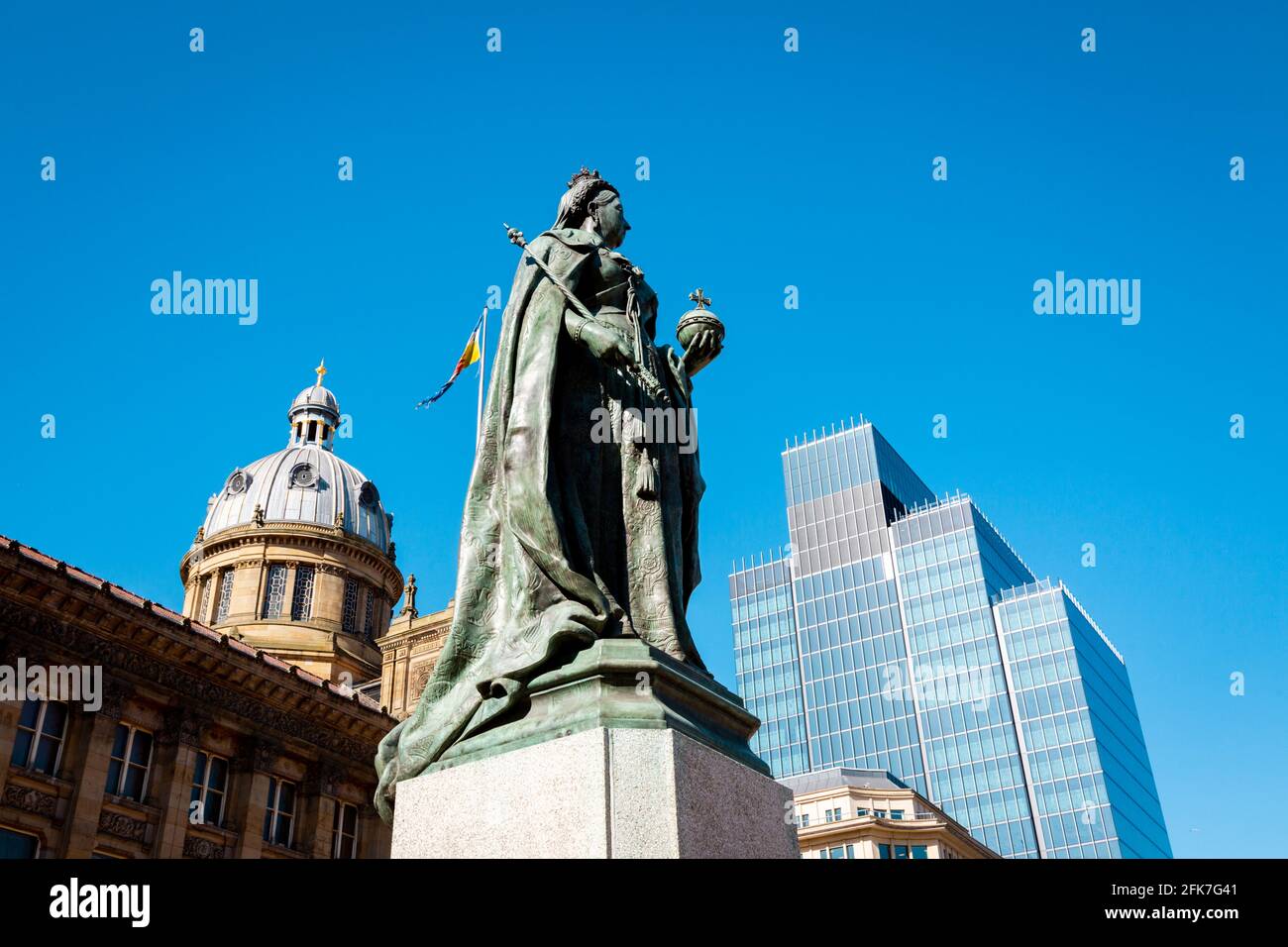 Statua della Regina Vittoria in Victoria Square, Birmingham, Regno Unito Foto Stock