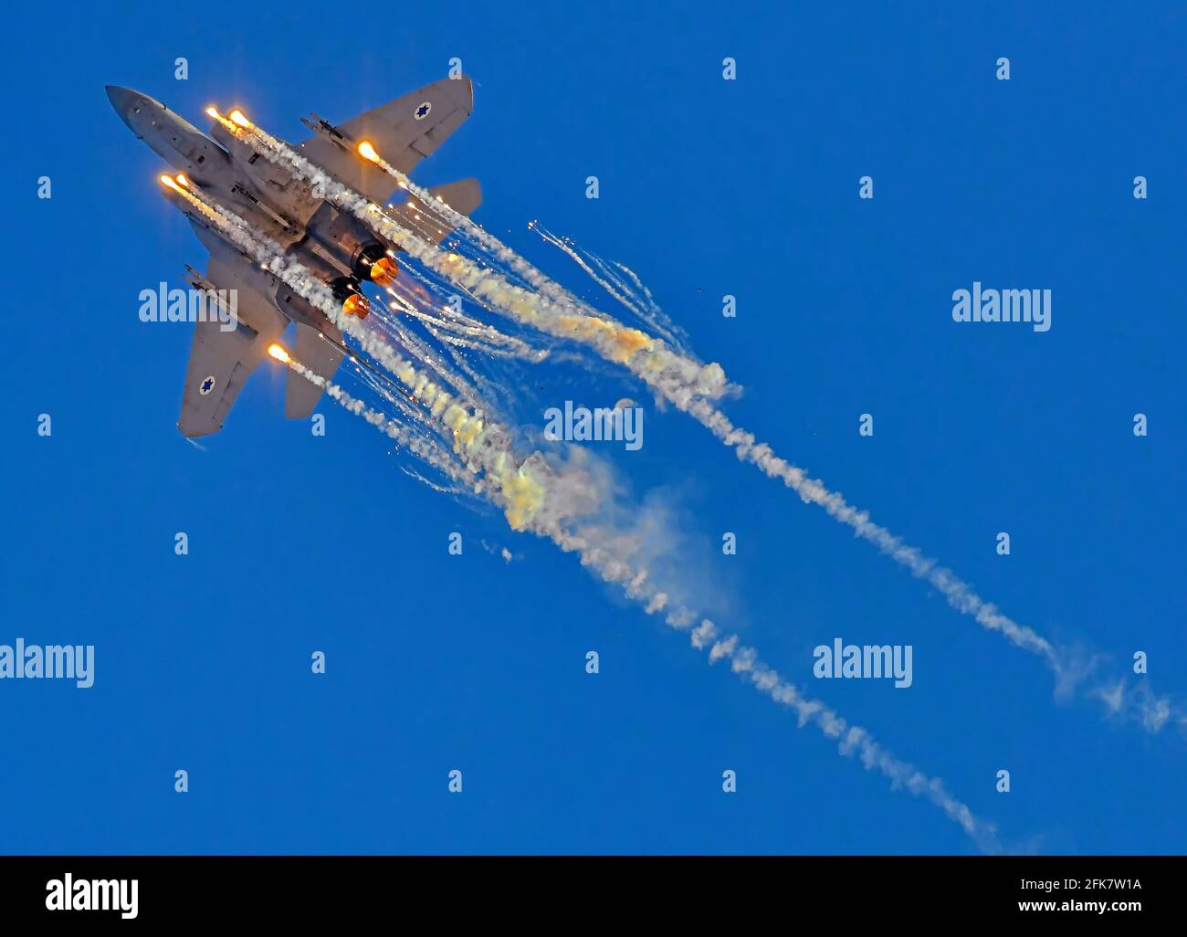 Israeli Air Force (IAF) F-15 (Baz) Fighter jet in volo Foto Stock