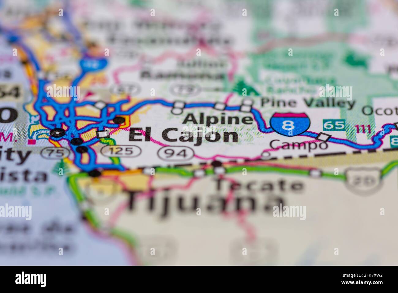Mappa di el cajon immagini e fotografie stock ad alta risoluzione Alamy