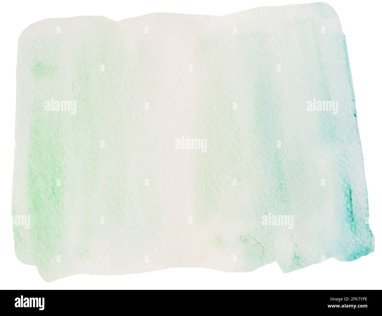 Sfondo astratto e motivo texture blu e verde flusso di colore su sfondo bianco, Illustrazione acquerello disegno a mano e dipinto su carta Foto Stock