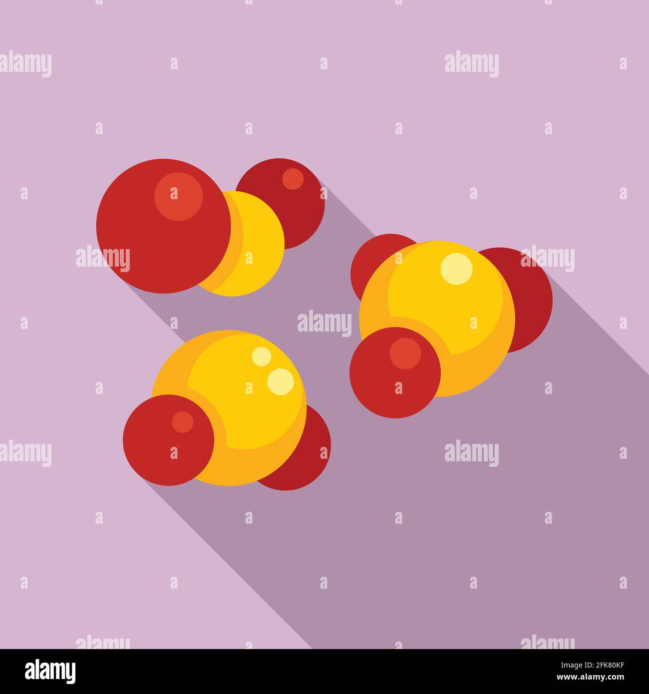 Icona molecola di digestione, stile piatto Illustrazione Vettoriale