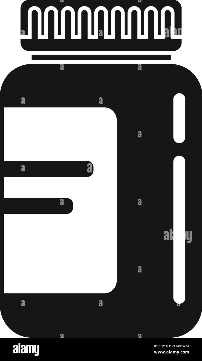 Icona del vaso della capsula di digestione, stile semplice Illustrazione Vettoriale