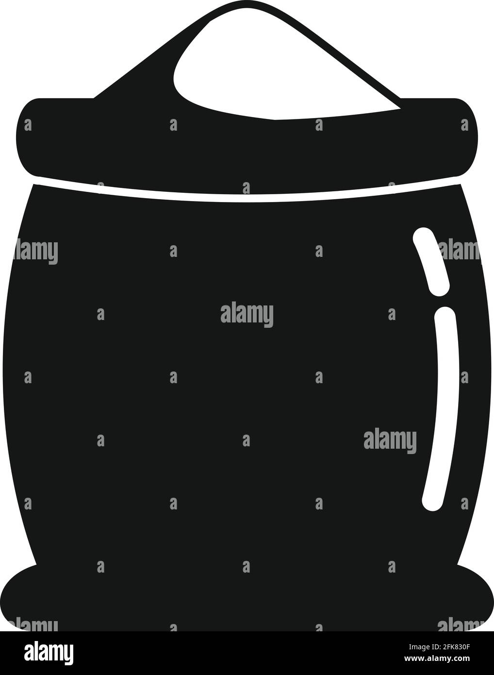 Apri l'icona del sacco di farina, stile semplice Illustrazione Vettoriale