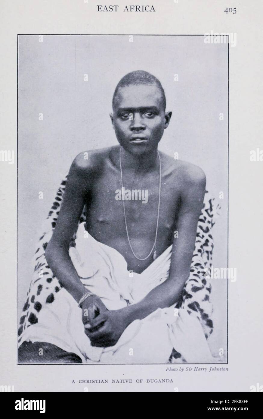 Un nativo cristiano di Buganda [Uganda] dal libro ' Gran Bretagna oltre i mari : Africa : una storia e una descrizione dell'Impero britannico in Africa ' da Johnston, Harry Hamilton, Sir, 1858-1927 pubblicato nel 1910 a Londra dal depositario della Società Nazionale Foto Stock