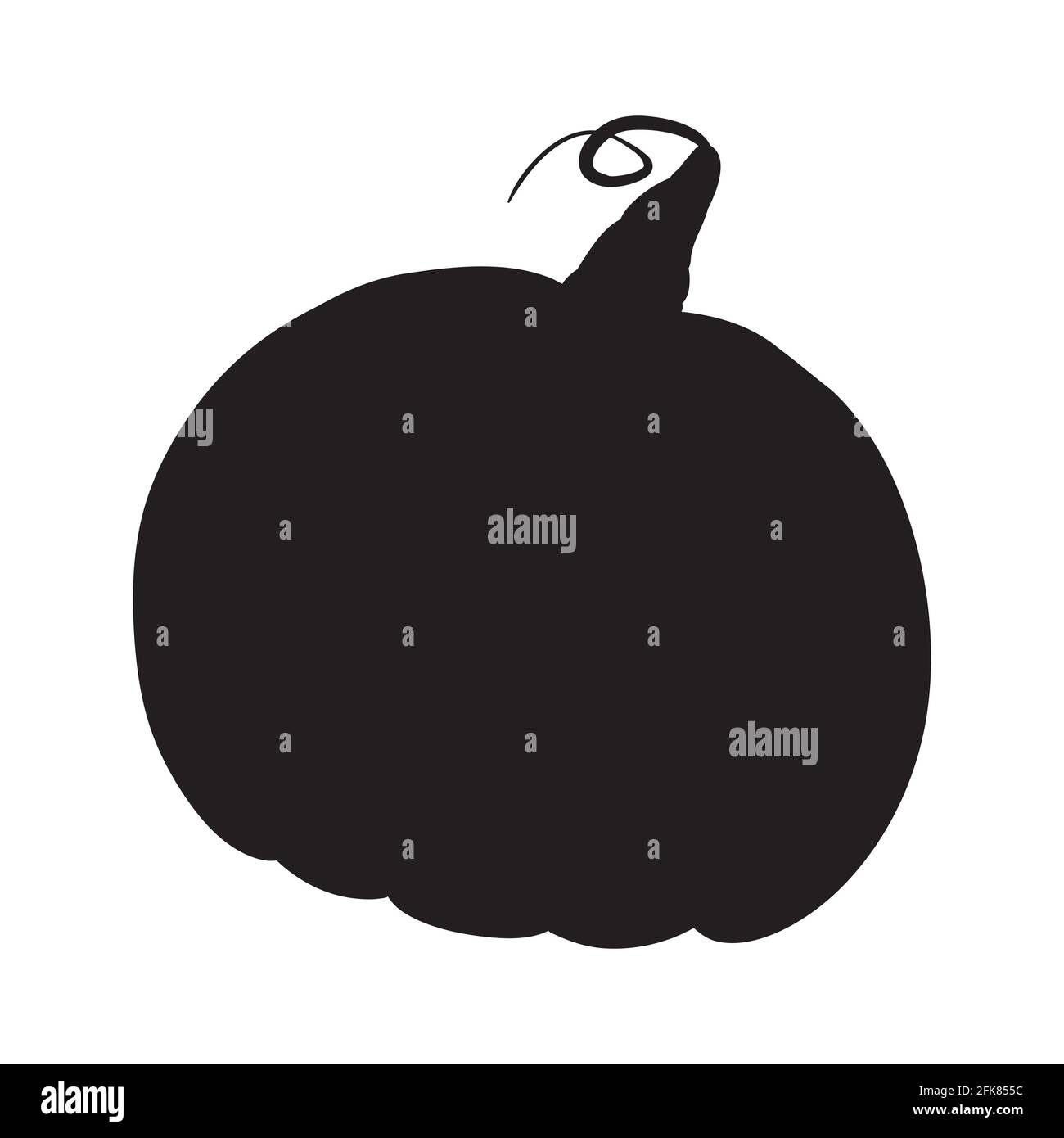 Zucca - zucca per Halloween o icona vettoriale piatto del Ringraziamento per applicazioni e siti web Illustrazione Vettoriale