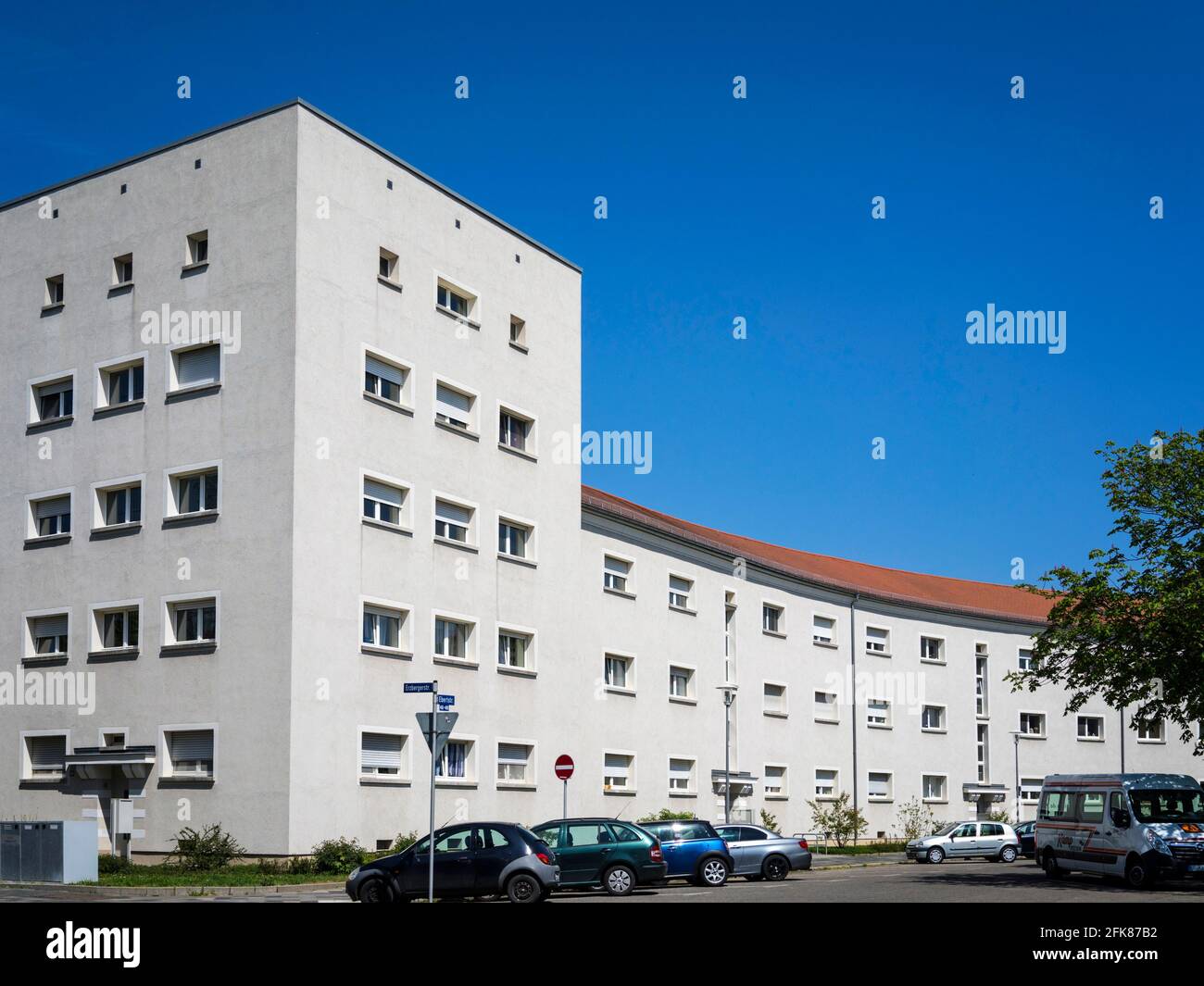 Architettura Bauhaus: Ebertsiedlung a Ludwigshafen / Germania Foto Stock