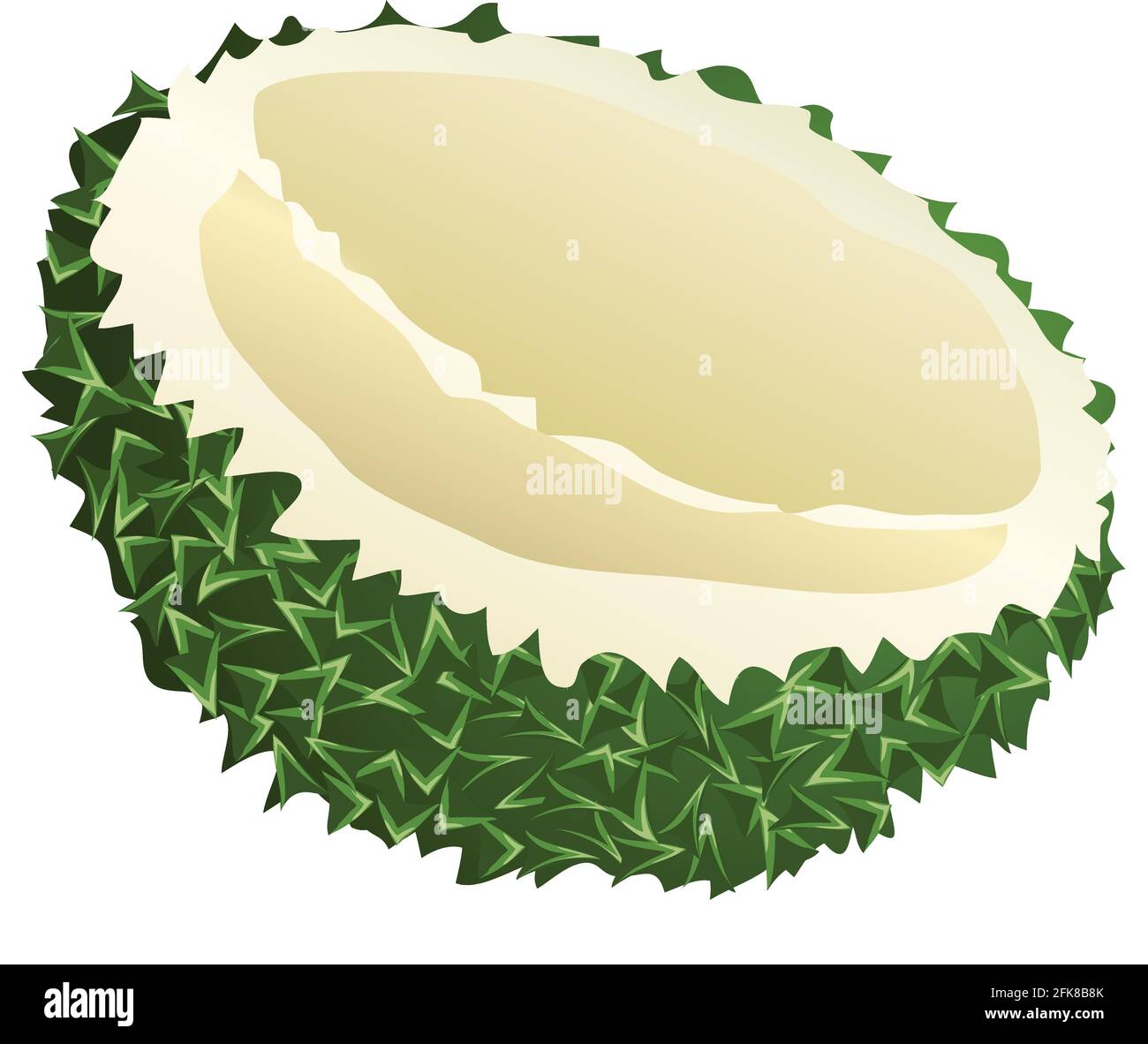 Icona duriana del Borneo, stile cartoon Illustrazione Vettoriale