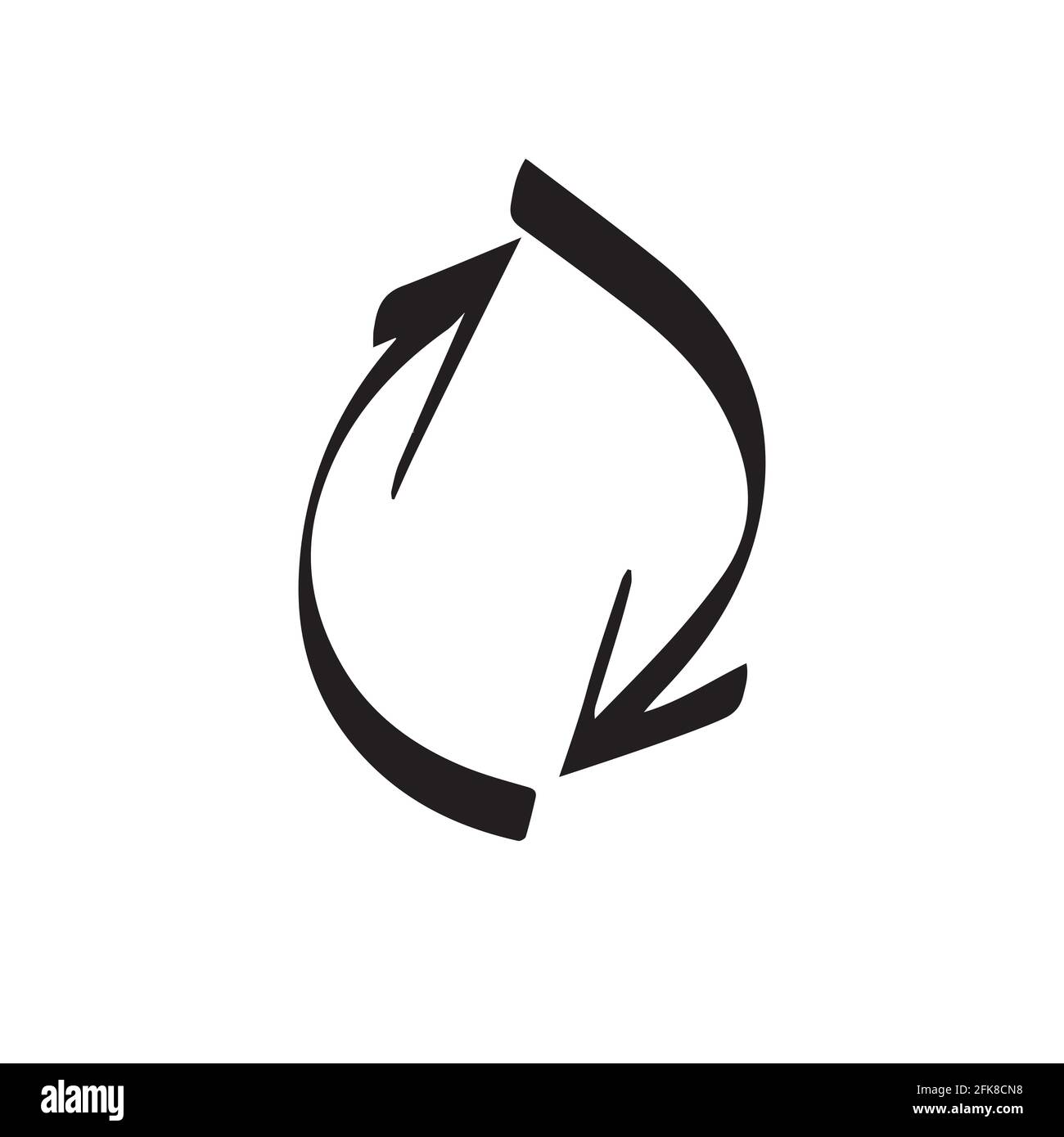 Icona a freccia in uno stile piatto alla moda, isolato su uno sfondo bianco. Simbolo a freccia per il design del sito Web, il logo, l'app, l'interfaccia utente. Illustratio vettoriale Illustrazione Vettoriale