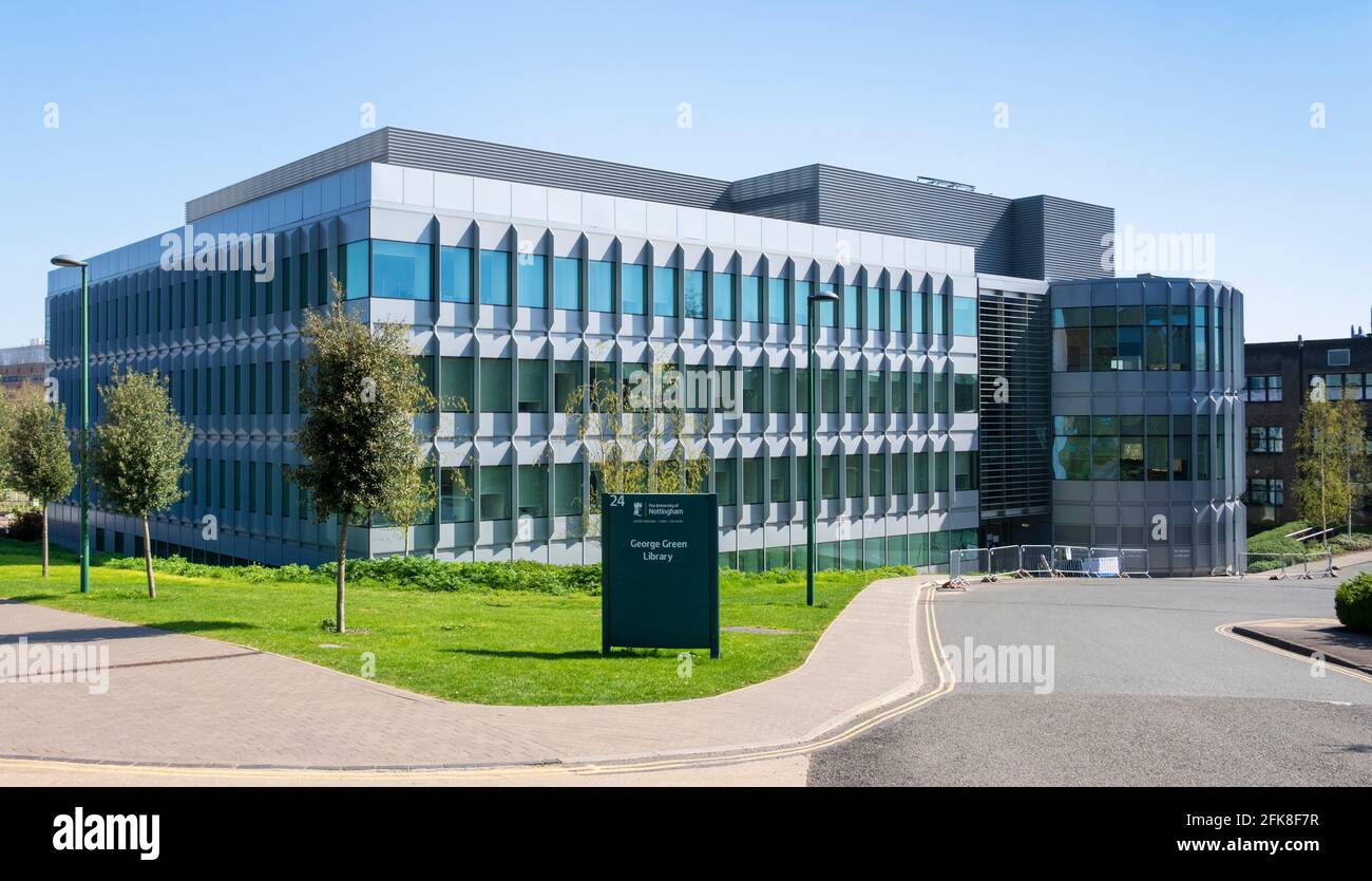 Università di Nottingham, campus del parco, George Green Library in Science City Nottingham Nottinghamshire East Midlands Inghilterra GB UK Europa Foto Stock