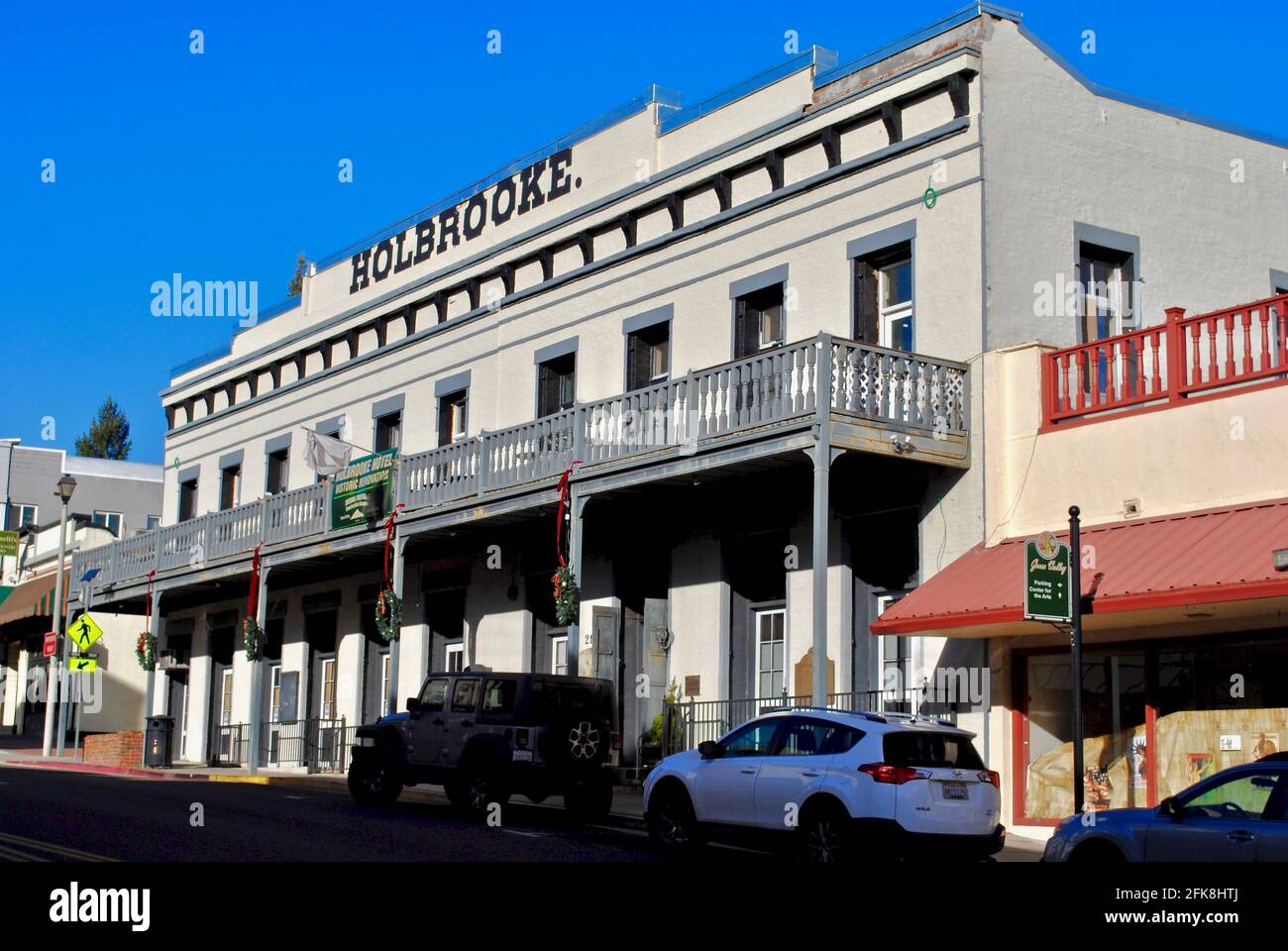 Grass Valley, California, USA: L'Holbrooke Hotel è il più antico hotel in attività continua nella regione di Mother Lode in California. Foto Stock