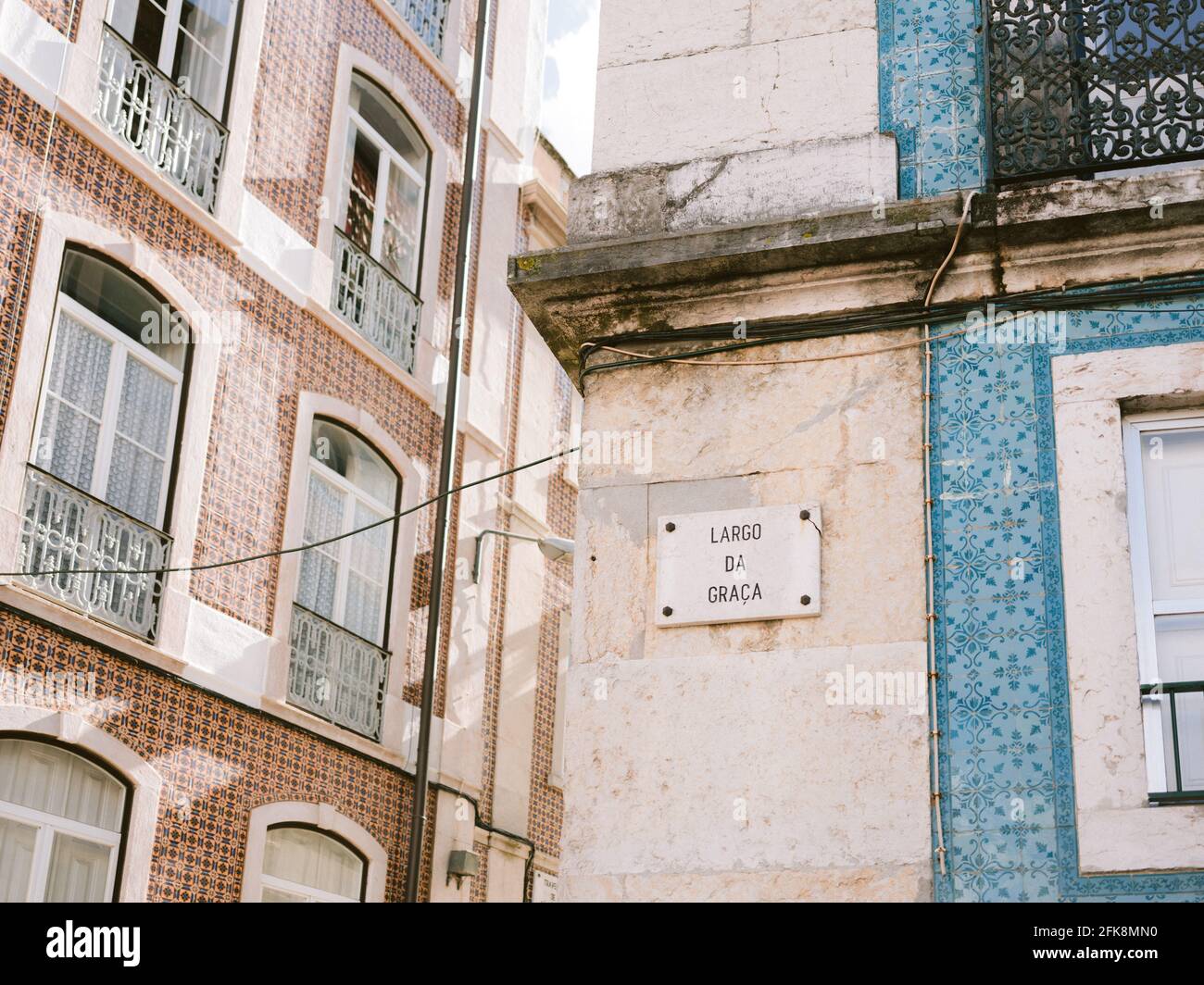 Graca neigbourhood - Fotografia di architettura di viaggio nella città di Lisbona Portogallo Europa Foto Stock