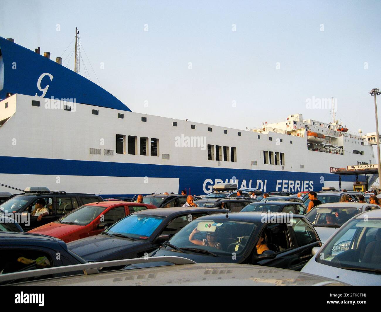 Scena nel porto, Palermo, Sicilia, Italia, Europa del Sud Foto Stock