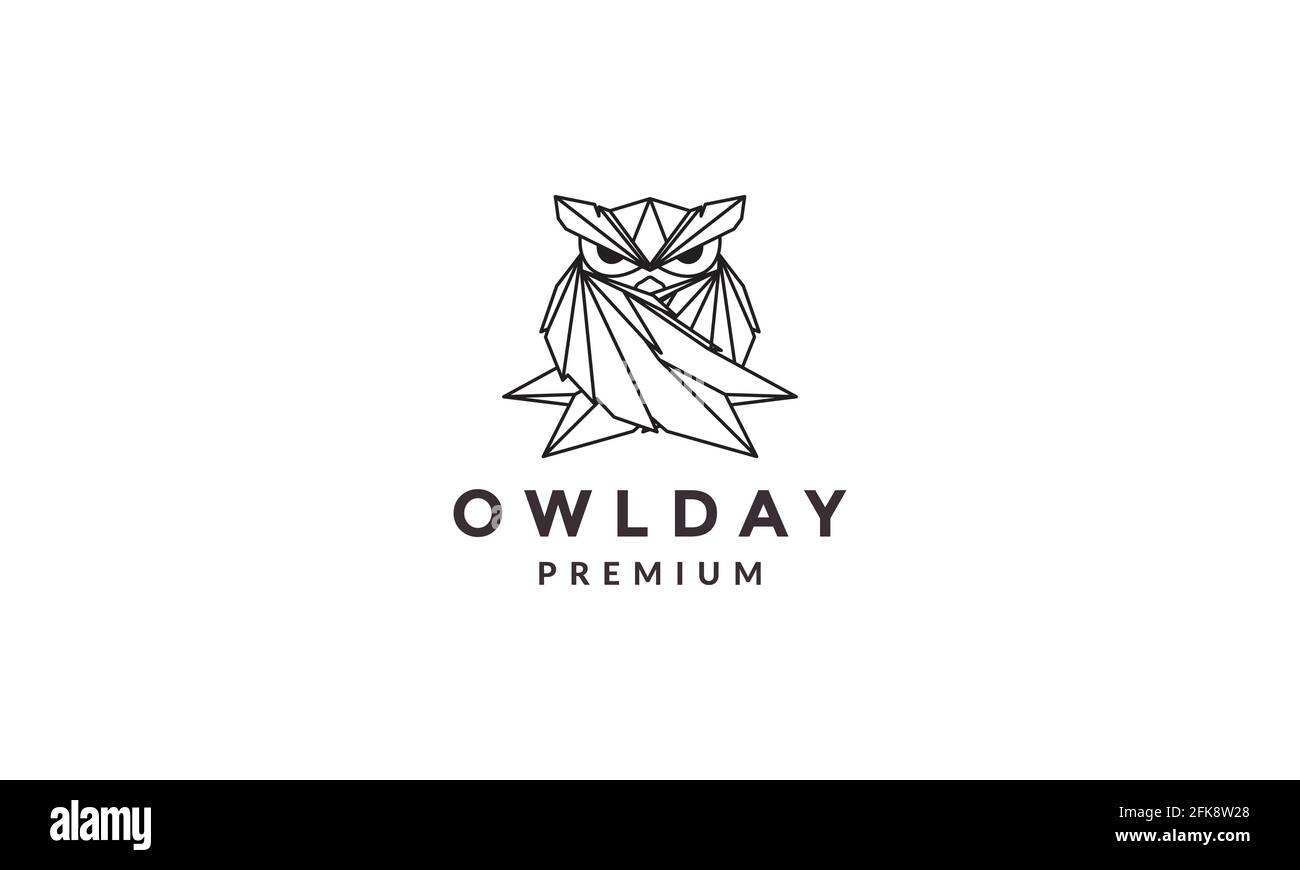 linee geometriche forma moderna simbolo owl icona grafica vettoriale illustrazione del progetto Illustrazione Vettoriale