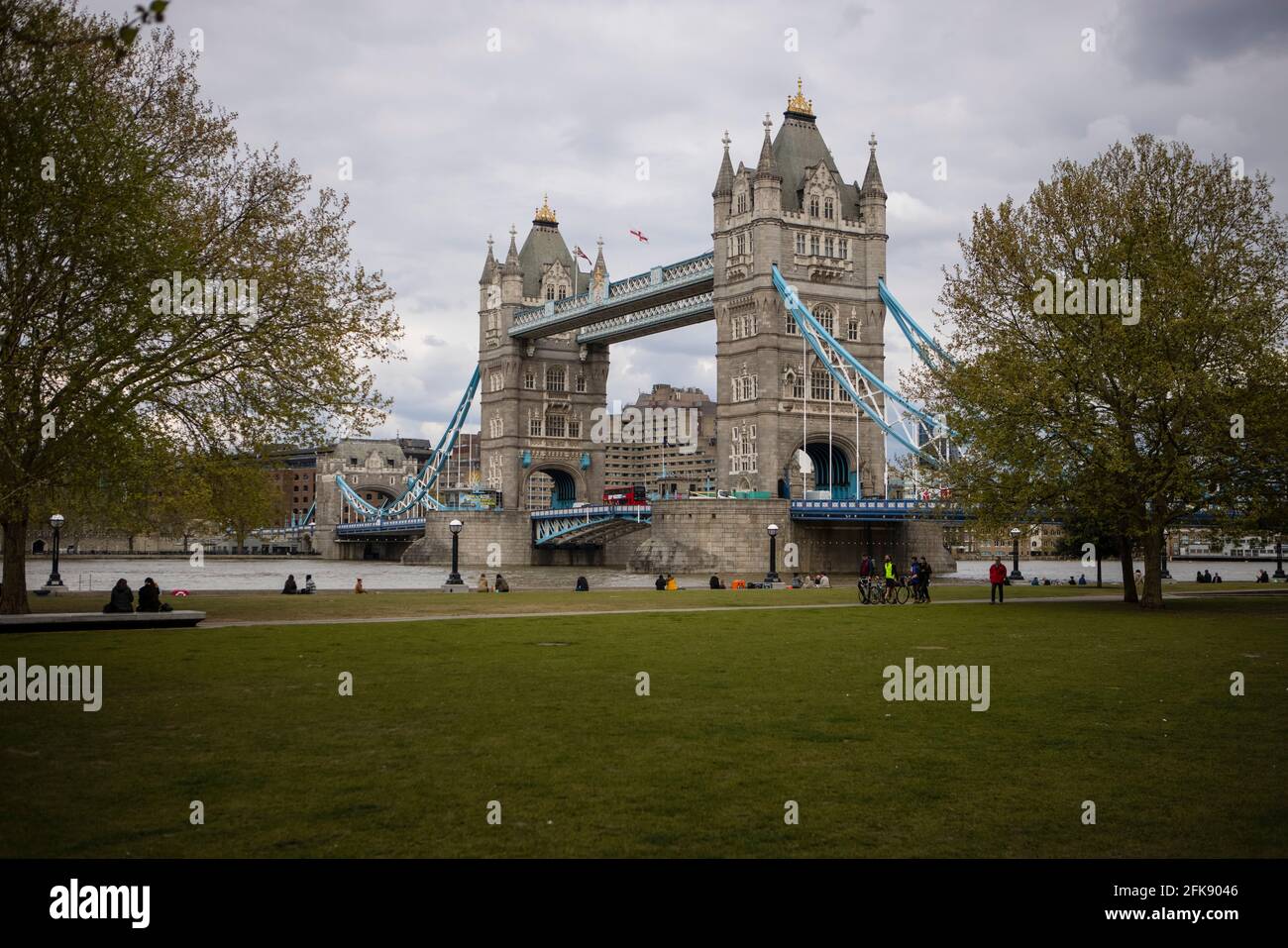 Tower Bridge General View GV, Londra. Foto Stock