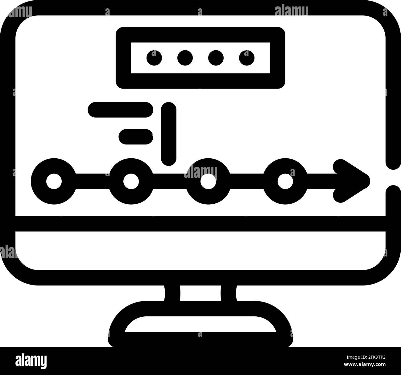 rappresentazione vettoriale dell'icona della linea di tracciamento logistico all'ingrosso Illustrazione Vettoriale