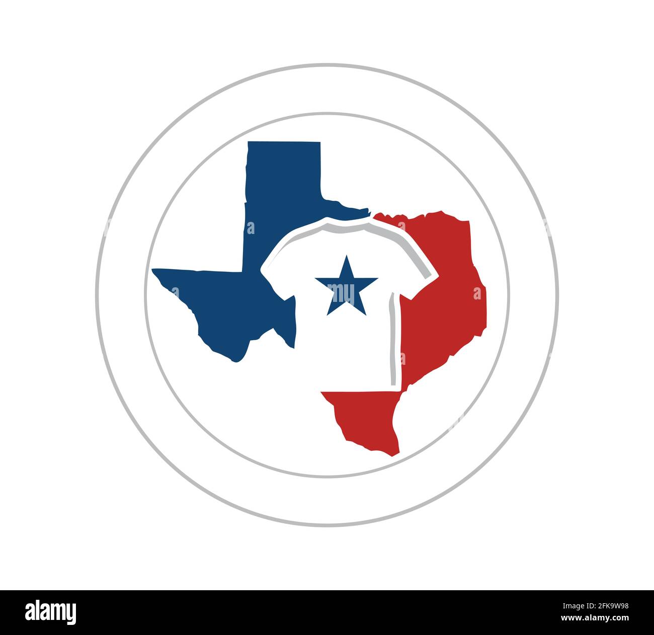 Un'illustrazione vettoriale del marchio Texas Tee Illustrazione Vettoriale