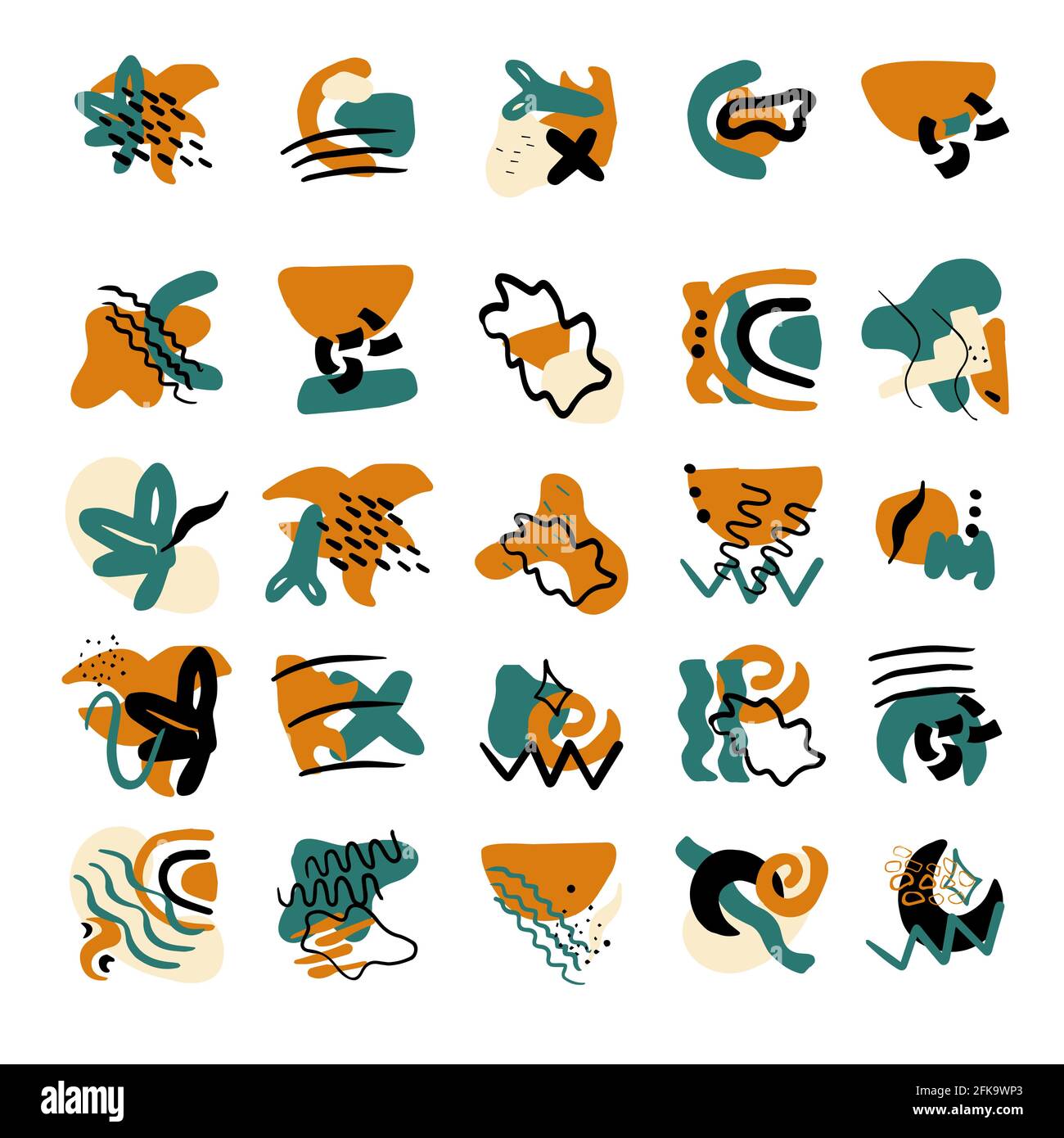 set di forme geometriche per sfondi astratti Illustrazione Vettoriale