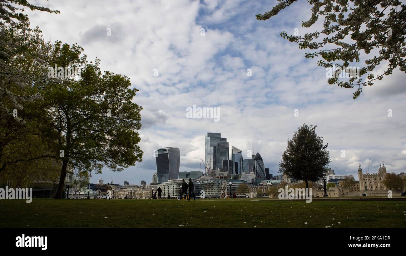 Città di Londra skyline General View GV, Londra. Foto Stock