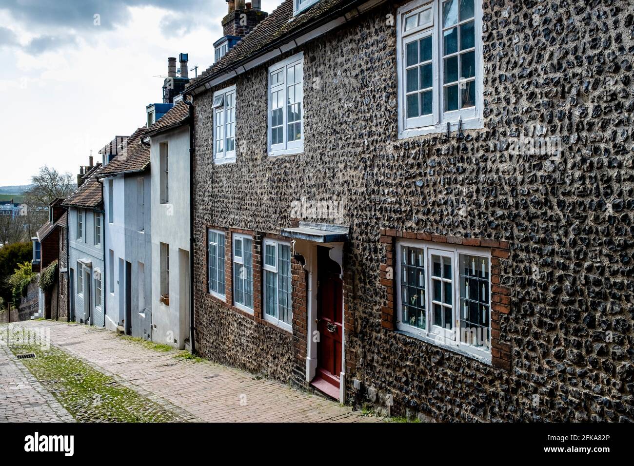Keere Street, Lewes, East Sussex, Regno Unito. Foto Stock