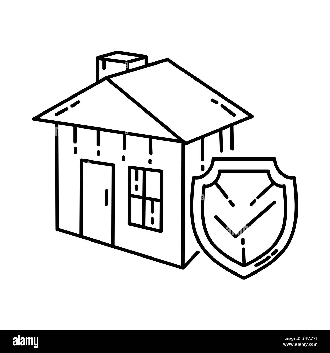 Attività finanziaria nel vettore di insieme di icone disegnate a mano di assicurazione. Illustrazione Vettoriale