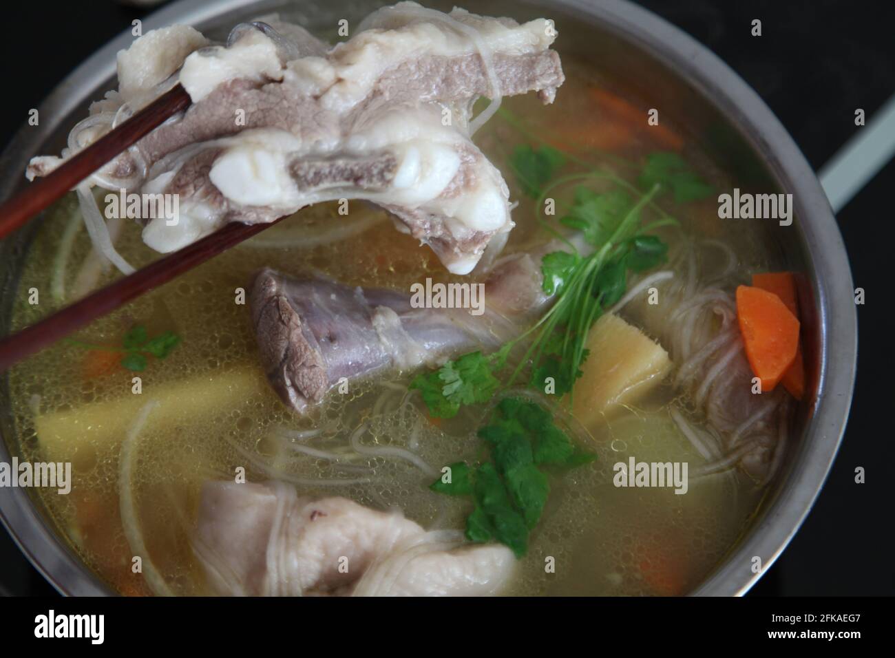 Zuppa di mutone Xinjiang Foto Stock