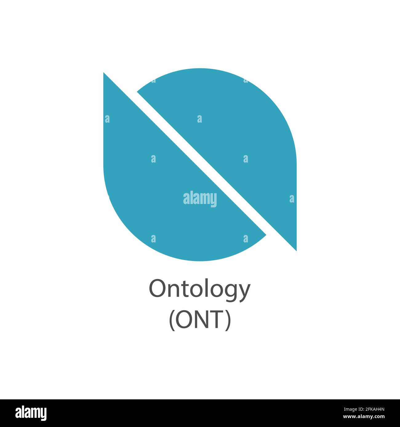 Ontologia Decentrato blockchain pagamenti Internet-of-Things icona del logo del vettore di criptovaluta Illustrazione Vettoriale