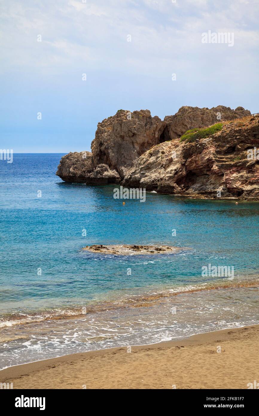 Spiaggia di Agios Pavlos, Creta, Grecia, Europa. Foto V.D. Foto Stock