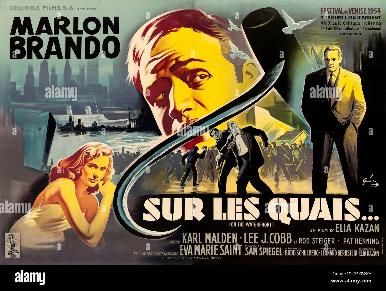 Sur les quais (sul lungomare) feat. Marlon Brando. 1954. Foto Stock