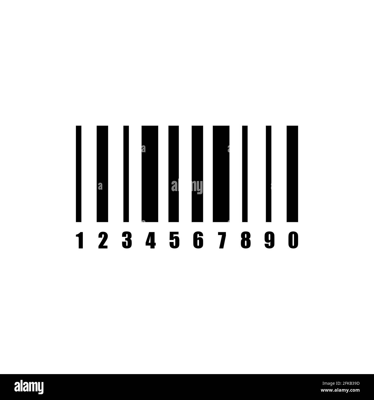 Immagine di un codice a barre isolate su uno sfondo bianco. Illustrazione Vettoriale