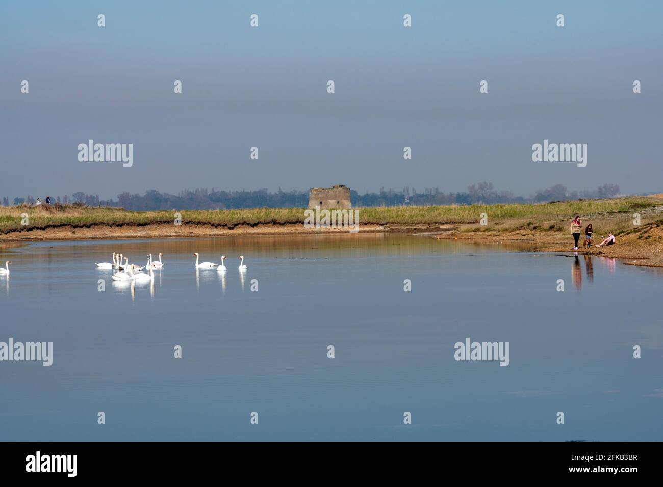 Laguna East Lane Bawdsey Suffolk REGNO UNITO Foto Stock