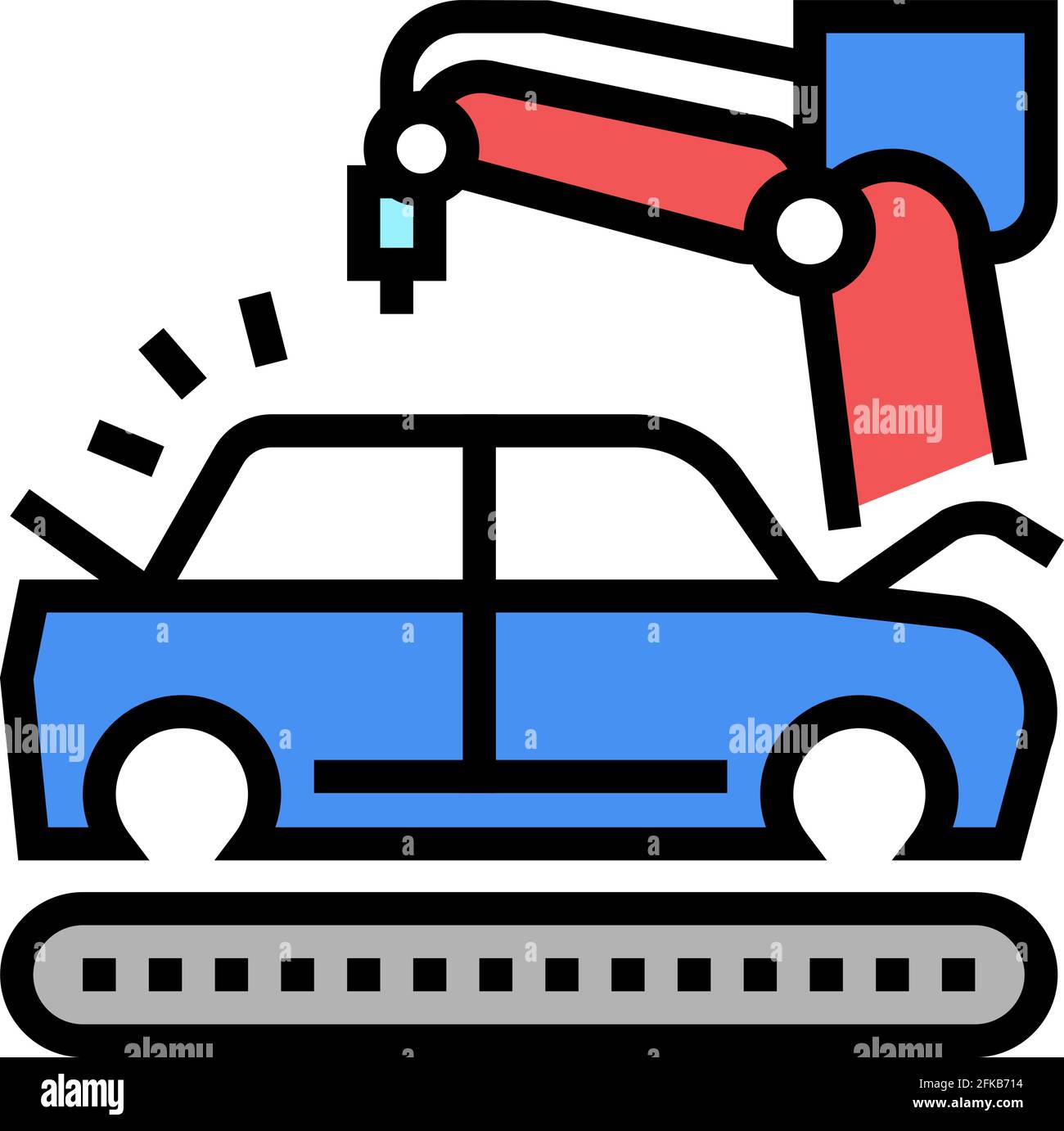 pittura di finitura icona colore carrozzeria auto illustrazione vettoriale Illustrazione Vettoriale