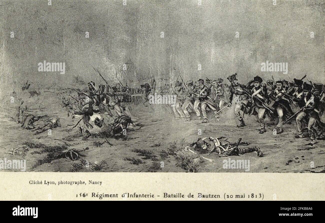 Battaglia di Bautzen: 156° reggimento di fanteria. Campagna Sassonia. 20 maggio 1813 Parigi, Fondazione Napoléon Foto Stock