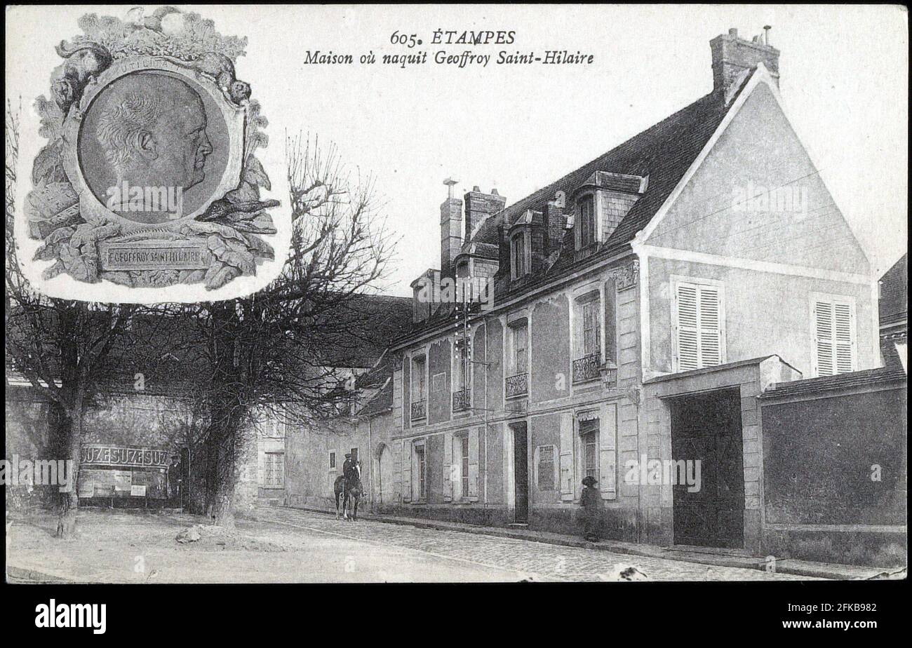 Etampes: Casa dove è nato Geoffroy Sain-Hilaire. Parigi, Fondazione Napoléon Foto Stock