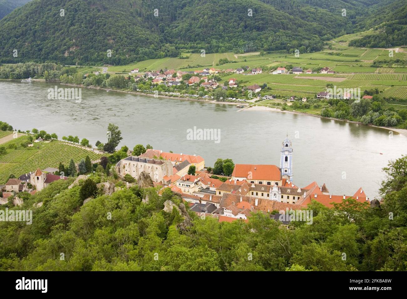 Duernstein nella regione di Wachau, Austria, bassa Austria, Wachau Foto Stock
