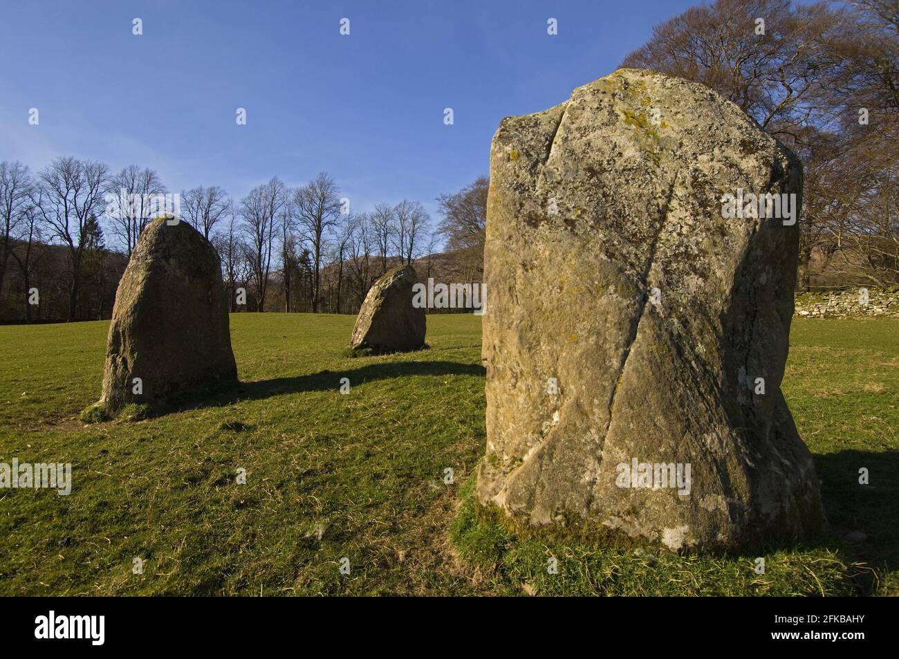 Megalith a Killin, Regno Unito, Scozia, Perthshire, Killin Foto Stock