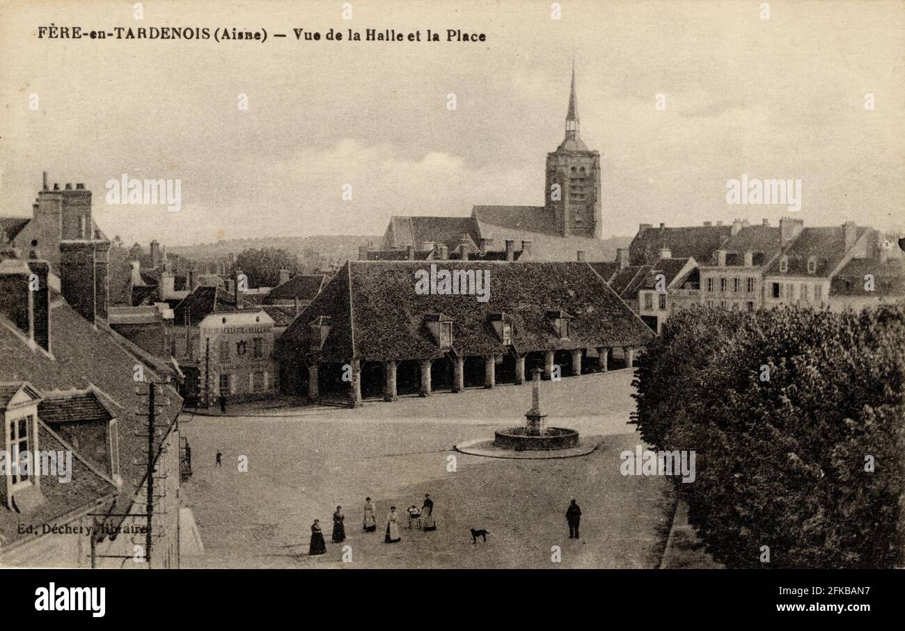 FERE-IT-TARDENOIS. Reparto francese: 02 - Aisne cartolina fine del 19 ° secolo - inizio del 20 ° secolo Foto Stock