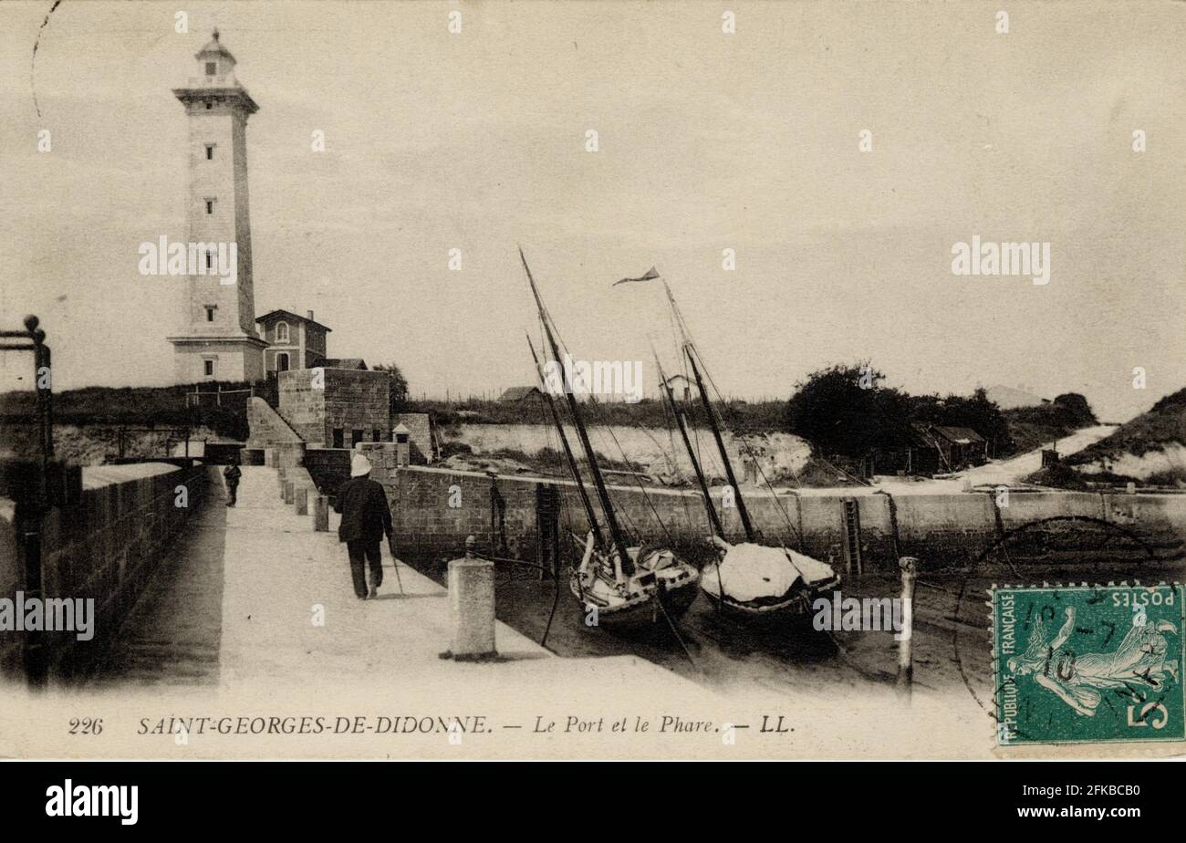 SAINT-GEORGES-DE-DIDONNE. Reparto francese: 17 - Charente-Maritime. Regione: Nouvelle-Aquitaine (ex Poitou-Charentes). Cartolina fine del 19 ° secolo - inizio del 20 ° secolo Foto Stock