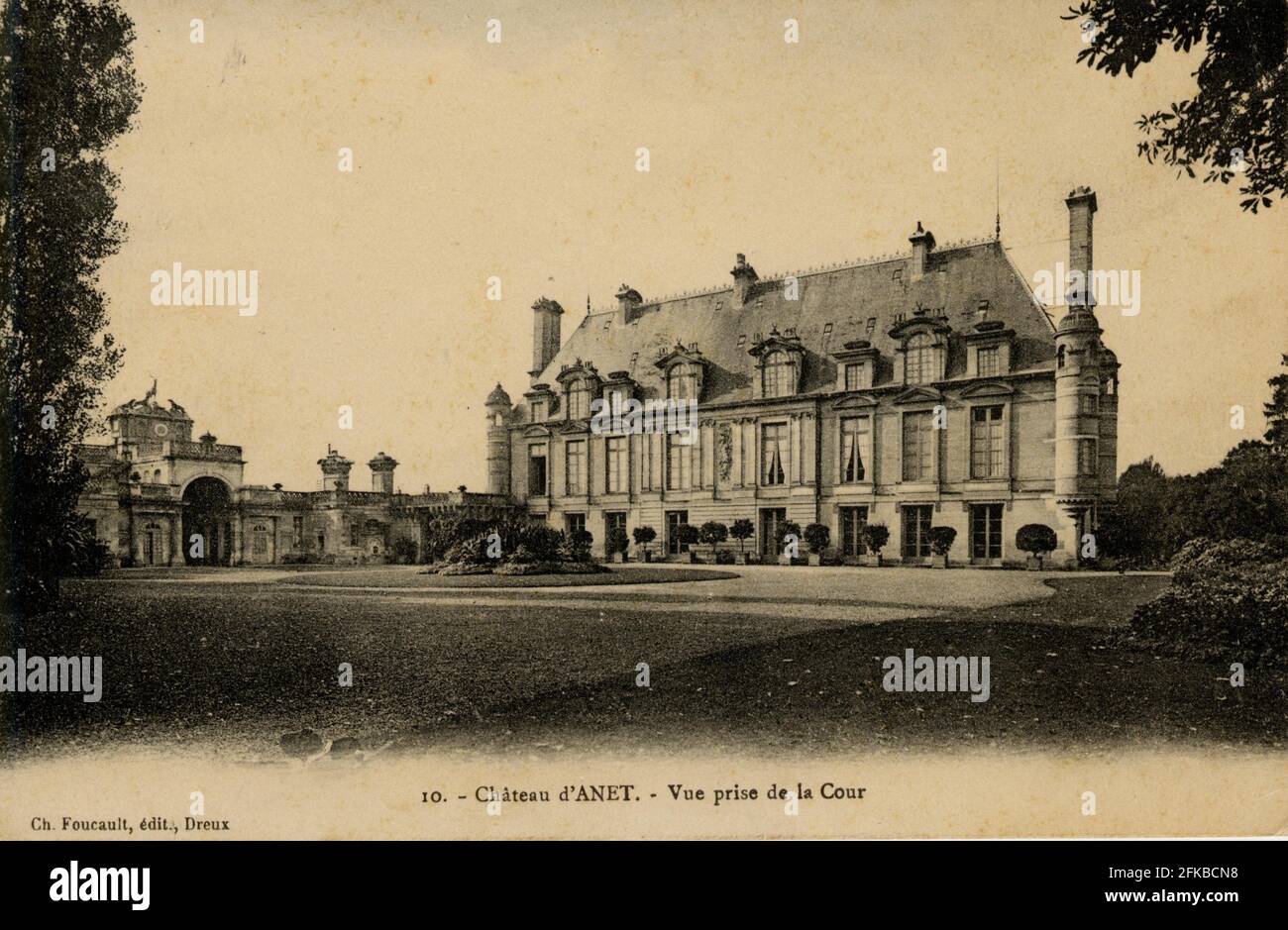 ANET. Paese: Francia. Department: 28 - Eure-et-Loir. Regione: Centre-Val de Loire. Vecchia cartolina, fine 19 - inizio 20 ° secolo. Foto Stock