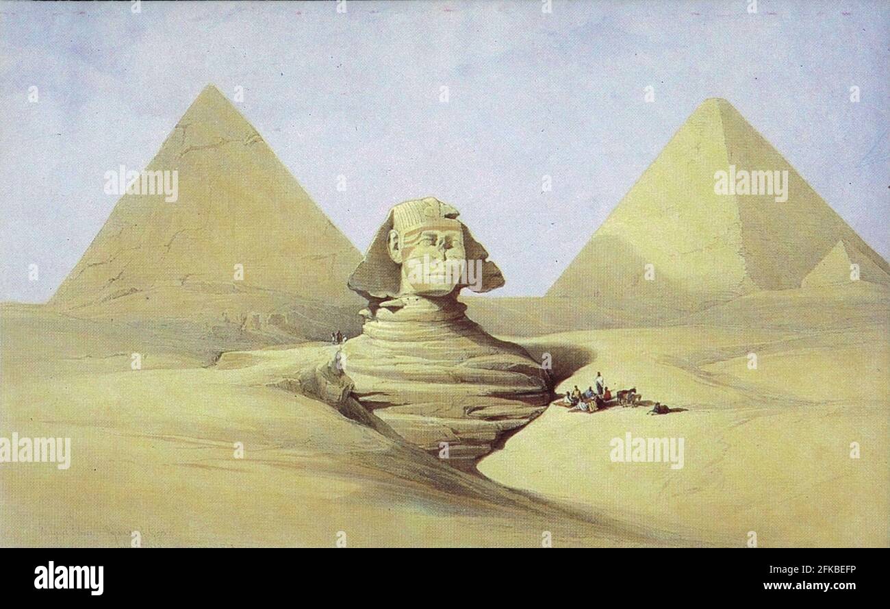 Sfinge e Piramidi. Campagna in Egitto (1798-1799) Parigi, Fondazione Napoléon Foto Stock